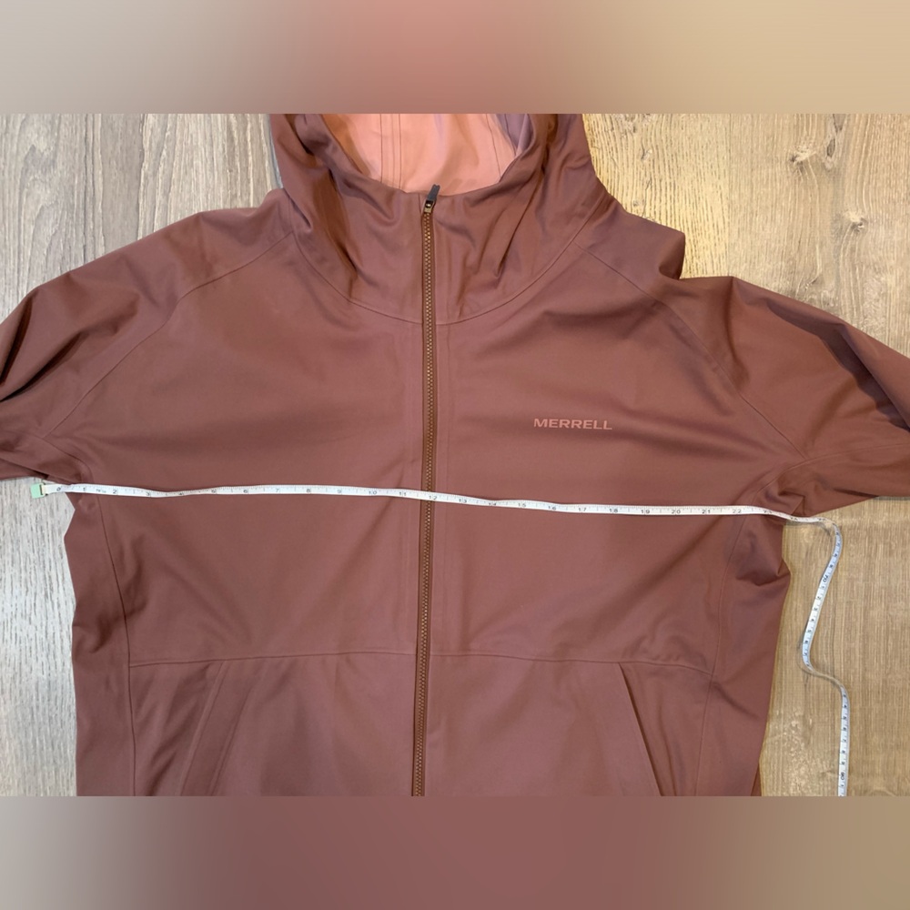 Merrell Women's L Whisper Rain Shell Jacket dusty rose Hooded Outdoor‎ hiking - Picture 5 of 7